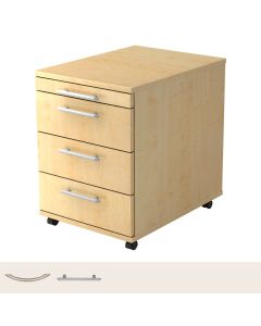 BARI 1606 | Rollcontainer mit 3 Schüben | Holz