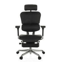 ERGOHUMAN PLUS LEGPRO GEN2 | Leder - Luxus Chefsessel Schwarz