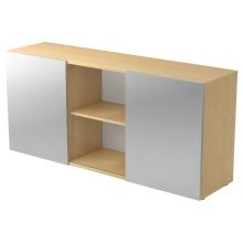 KAPA 1780 | Sideboard | mit Schwebetüren - Ahorn/Silber Sideboard