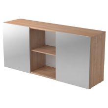 KAPA 1780 | Sideboard | mit Schwebetüren - Nussbaum/Silber Sideboard