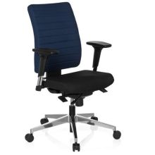 PRO-TEC 350 - Profi Bürostuhl Schwarz / Blau
