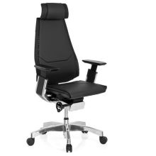 GENIDIA PRO | Leder - High End Bürostuhl Schwarz