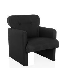 CARIPITO | 1-Sitzer | Stoff - Loungesessel Schwarz