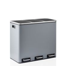 Clean 9 | 3 x 18L - Mülleimer Dunkelgrau