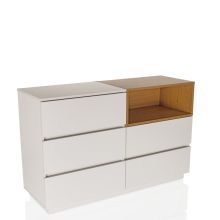 MELMO S - Sideboard Weiß/Eiche