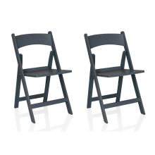 TRAVANO 1 2er Pack - Outdoor Stuhl Grau