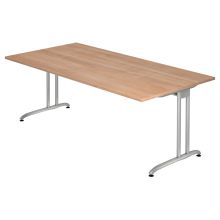 BELA 2E S | Schreibtisch - 200 x 100 Nussbaum