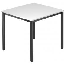 DORAN DQ08 D - Weiß 80 x 80 mit Vierkant-Rohr/Schwarz