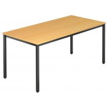 DORAN DQ16 D | 160x80 | Schwarz - Buche 160 x 80 mit Vierkant-Rohr/Schwarz