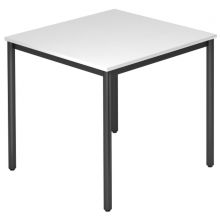 DORAN DR08 D - Weiß 80 x 80 mit Rund-Rohr/Schwarz