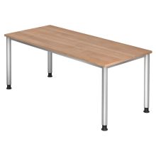 HILO 19 S | Schreibtisch - 180 x 80 Nussbaum höhenverstellbar