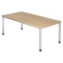 HILO 2E S | Schreibtisch - 200 x 100 Eiche höhenverstellbar