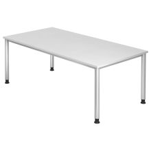 HILO 2E S | Schreibtisch - Weiß 200 x 100 höhenverstellbar