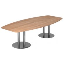 KARAT S 28 C - Karat Nussbaum mit Säulenfuß/Chrom 280 x 130