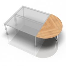 LA160 W - Ansatztisch 160x80 Nussbaum