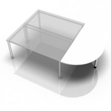 QA160 - Ansatztisch 160x80 Weiß