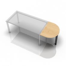 XBA60 G - Ansatztisch 60x80 Ahorn