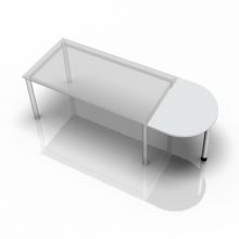 LA60 - Ansatztisch 60x80 Grau