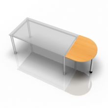 XBA60 S - Ansatztisch 60x80 Buche