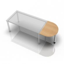 XBA60 S - Ansatztisch 60x80 Eiche