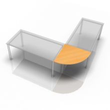 XBE91 G - Eckwinkel rund 80x80 Buche