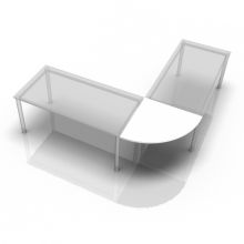 LE91 - Eckwinkel rund 80x80 Weiß