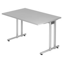 NANO 12 S | Schreibtisch - 120 x 80 Grau/Silber