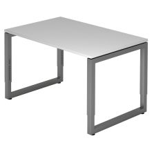 REGO 12 G | Schreibtisch - 120 x 80 höhenverstellbar Grau/Graphit