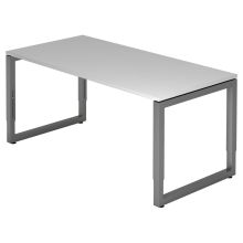 REGO 16 G | Schreibtisch - 160 x 80 höhenverstellbar Grau/Graphit