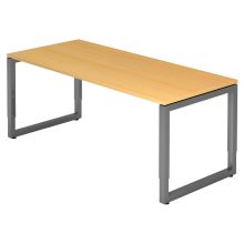 REGO 19 G | Schreibtisch - 180 x 80 höhenverstellbar Buche/Graphit
