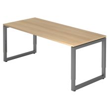 REGO 19 G | Schreibtisch - 180 x 80 höhenverstellbar Eiche/Graphit