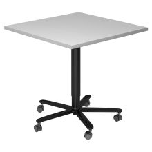 BISTRO 88Q D - System Konferenztisch Grau 80 x 80 Schwarz