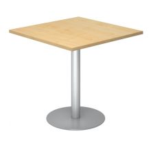 BISTRO F88Q S - System Konferenztisch Ahorn 80 x 80 Silber