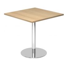 BISTRO F88Q C - System Konferenztisch 80 x 80 Chrom Eiche