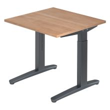 XTRA XB 8 GG | Schreibtisch - Nussbaum 80 x 80 höhenverstellbar