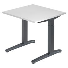 XTRA XB 8 GG | Schreibtisch - Weiß 80 x 80 höhenverstellbar
