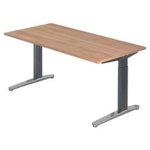 XTRA XB 16 GC | Schreibtisch - 160 x 80 Nussbaum höhenverstellbar