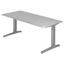 XTRA XB 19 SS | Schreibtisch - Grau 180 x 80 höhenverstellbar