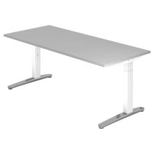 XTRA XB 19 WC | Schreibtisch - Grau 180 x 80 höhenverstellbar