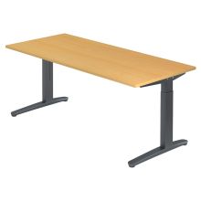 XTRA XB 19 GG | Schreibtisch - Buche 180 x 80 höhenverstellbar