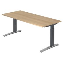 XTRA XB 19 GC | Schreibtisch - 180 x 80 Eiche höhenverstellbar