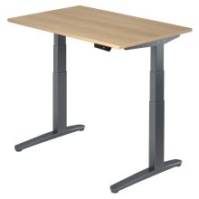 XBHM 12 GG | Schreibtisch - 120 x 80 Eiche elektrisch höhenverstellbar