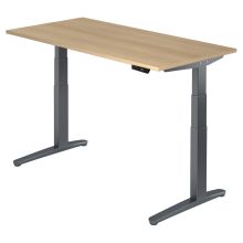 XBHM 16 GG | Schreibtisch - 160 x 80 Eiche elektrisch höhenverstellbar
