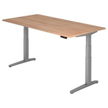 XBHM 2E SS | Schreibtisch - 200 x 100 Nussbaum elektrisch höhenverstellbar