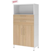 FlexWall | 4 OH | Türen + Schübe + Korpus | mit Sockelgestell